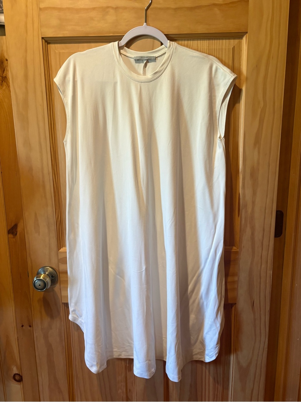 Dušan oversized, sleeveless white knit/silk  jersey dress soft ivory women’s S